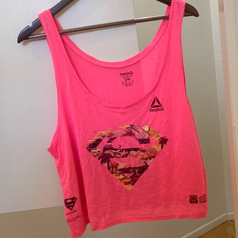 Cute Pink Supergirl Tank (L/XL size)